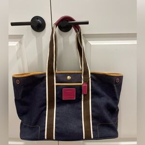 Vintage Coach Denim Weekend Tote 💙